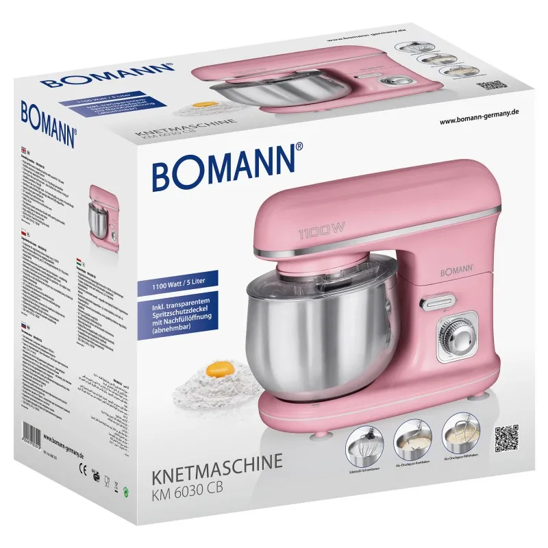 Планетарний міксер Bomann KM 6030 CB Pink: універсальне рішення для будь-якої кухні